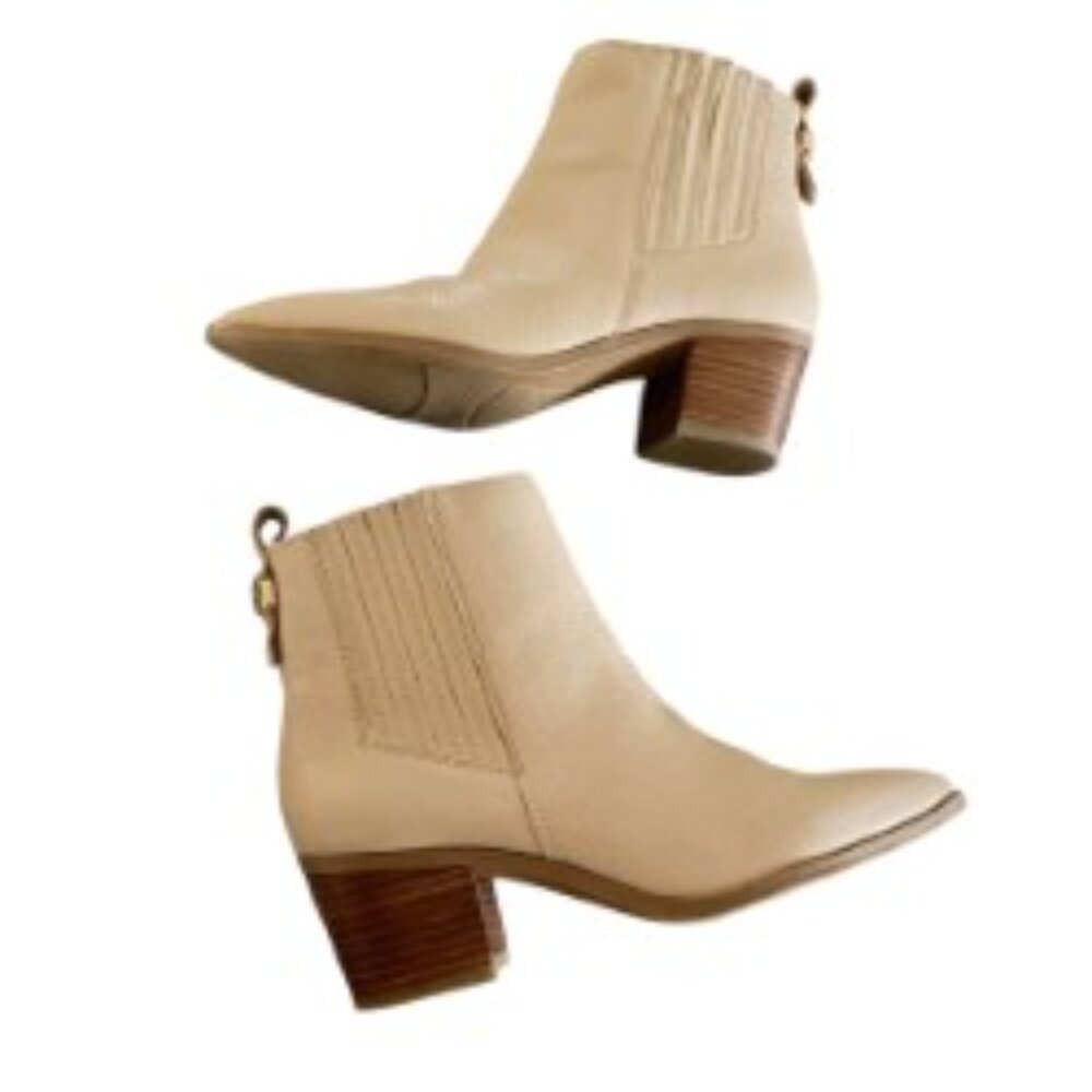 Franco Sarto Shay Beige Leather Bootie 7